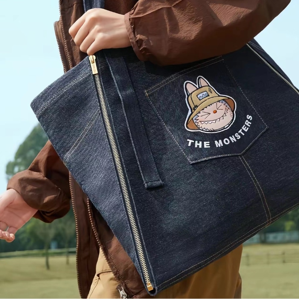 Denim Tote Bag & Apron - Navy 2-IN-1